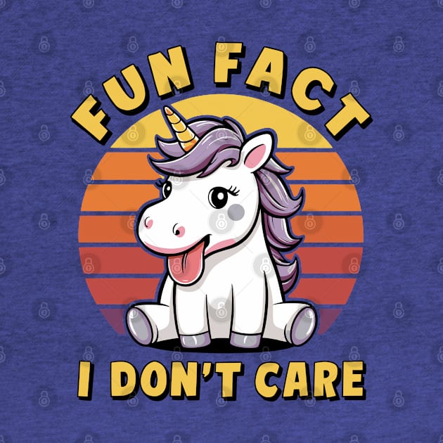 Fun Fact I Don't Care Unicorn Saying by LEGO